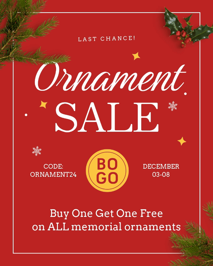 BOGO Ornament Sale